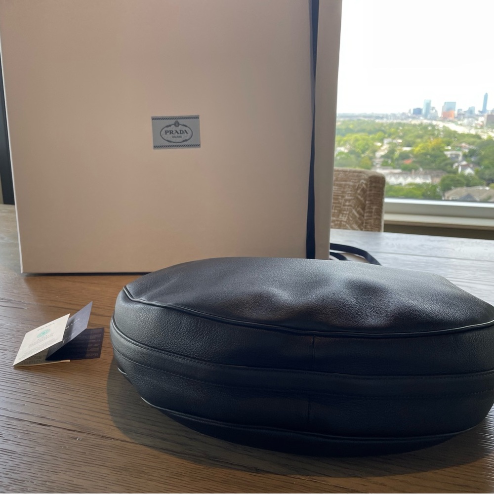 Prada Black Hobo Leather Bag - Picture 5 of 11